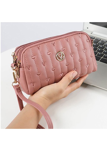 Bayanlar Küçük Crossbody Çanta Kadın Deri Sling Çanta Çok Zip Omuz Çantası Moda Debriyaj (Yurt Dışından)