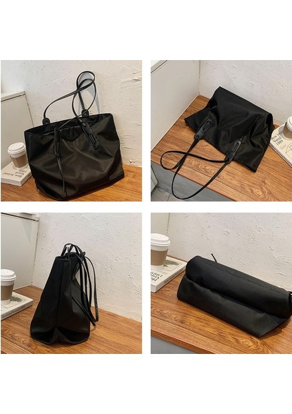 Bayan Tote Çanta Yüksek Kapasiteli Naylon Kadın Omuz Çantası Moda Handbags (Yurt Dışından) indirimleri