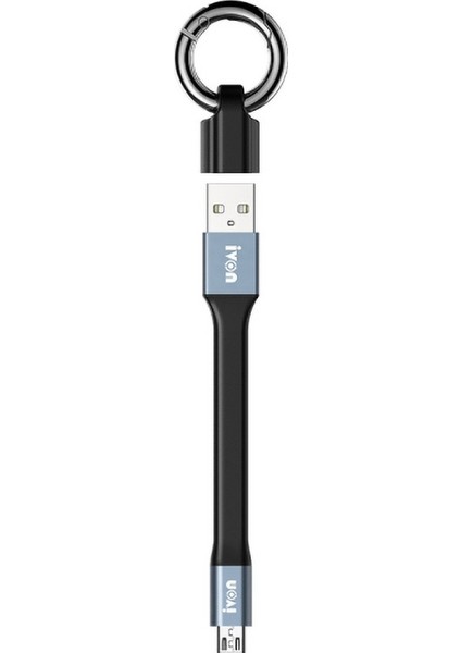 14 5cm 3 1A Usb'den Mikro Usb'ye Anahtarlıklı Tpe Veri Kablosu (Yurt Dışından)