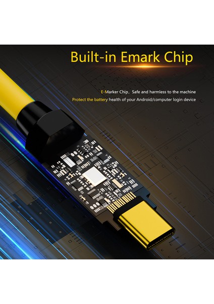 0.2m 140W Hızlı Şarj 20GBPS 8k 60Hz Usb3.2 Tip C Dişi Erkek Veri Kablosu (Yurt Dışından) fiyatları