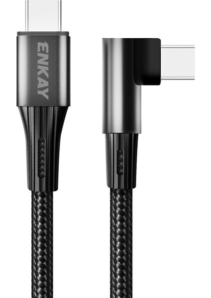 1m USB C'den USB C'ye Kablo Pd 100W Hızlı Şarj MacBook iPad Cep Telefonları Dizüstü Bilgisayarlar İçin Naylon Örgülü Kablo (Yurt Dışından)
