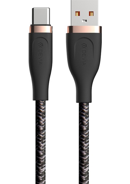 Devıa Star Serisi EC311 1 5m Usb A Type C Veri Kablosu 2 4A Hızlı Şarj Kablosu (Yurt Dışından)