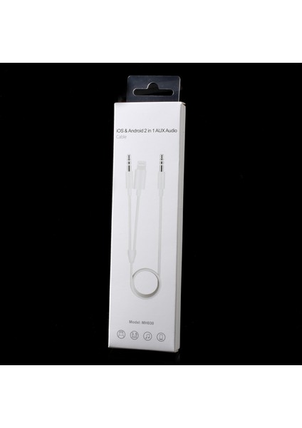 MH030 Lightning 8 Pin + 3 5mm Erkek 3 5mm Erkek iPhone Android İçin 2'si 1 Arada Aux Ses Kablosu (Yurt Dışından)