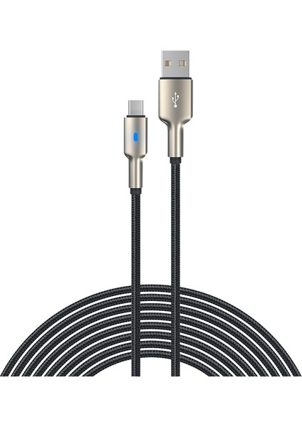 Devıa Mars Serisi EC313 1 5 M Usb A Tip C Veri Kablosu Çinko Alaşımlı Örgülü Naylon Şarj Kablosu (Yurt Dışından)