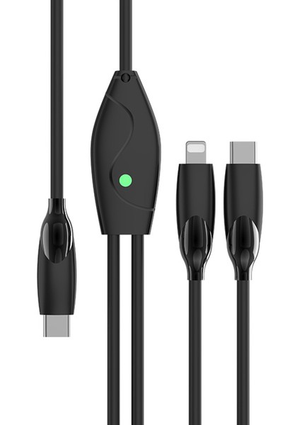 1 2 M 2'si 1 Arada Şarj Kablosu Pd 100 W Type C Type C+Ip Veri Kablosu Gösterge Işıklı (Yurt Dışından)