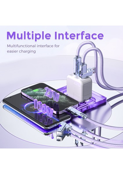 1m Pd 27W Veri Kablosu Usb A Type C Type C Ip Şarj Kablosu (Yurt Dışından)
