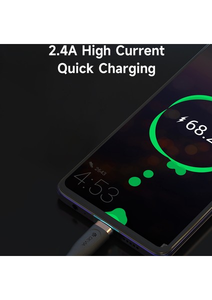 Devıa Star Serisi EC311 1 5m Usb A Type C Veri Kablosu 2 4A Hızlı Şarj Kablosu (Yurt Dışından)