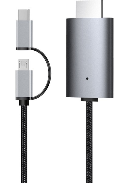 LD39 Mikro USB + Tip C HDMI Uyumlu Kablo Hdtv Tv Dijital Av Adaptör Kablosu 1080 P Android Telefon İçin (Yurt Dışından)