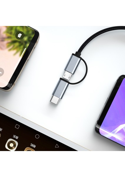 LD39 Mikro USB + Tip C HDMI Uyumlu Kablo Hdtv Tv Dijital Av Adaptör Kablosu 1080 P Android Telefon İçin (Yurt Dışından)