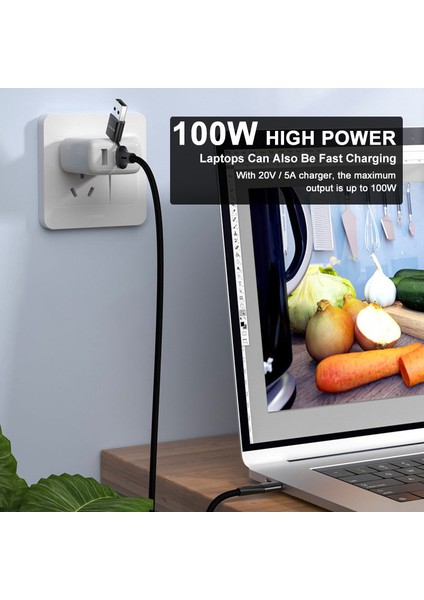 1m Pd 100W Usb A usb C Type C 5A Hızlı Şarj Kablosu Telefon Tablet Veri Kablosu (Yurt Dışından) modelleri