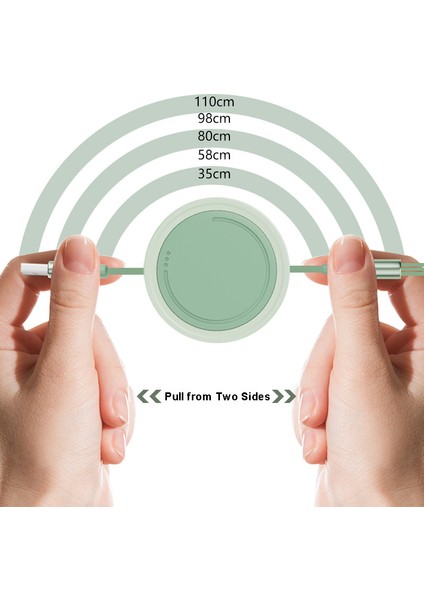 3'ü 1 Arada Tip C Lightning Mikro USB Geri Çekilebilir Veri Kablosu 66W Hızlı Şarj Kablosu (Yurt Dışından)
