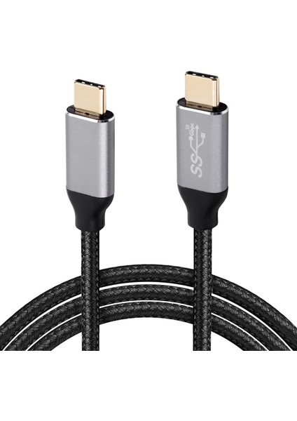 1 M Tip C Kablo Erkek Erkek Kablo Thunderbolt 3.0 Hızlı Veri Iletimi 10 Gbps'ye Kadar Güç Şarj Hattı USB C Cihazları İçin Uyumlu (Yurt Dışından)