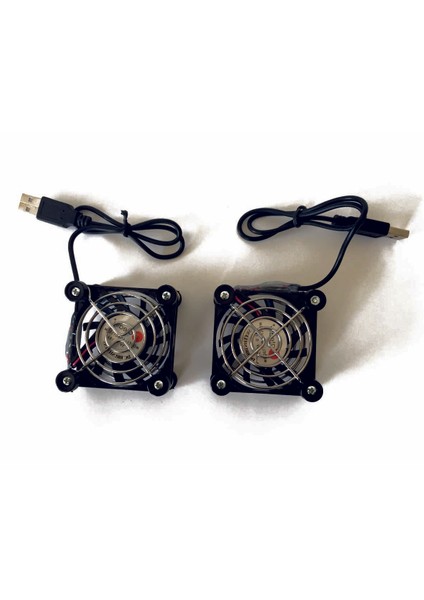 5 V USB 2 Adet Sehpa Ayaklı Fan Harici Laptop, Modem ve Tv Soğutucu 60X60X10 (6,5x6,5x4,25 Cm) indirimleri