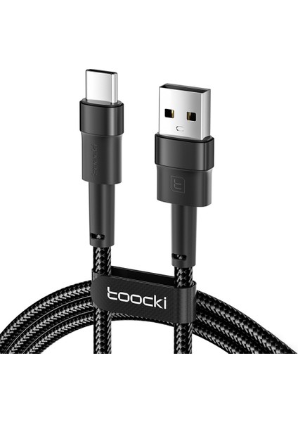 1m Usb'den Type C'ye 3A Hızlı Şarj Veri Kablosu Örgülü Tel (Yurt Dışından)