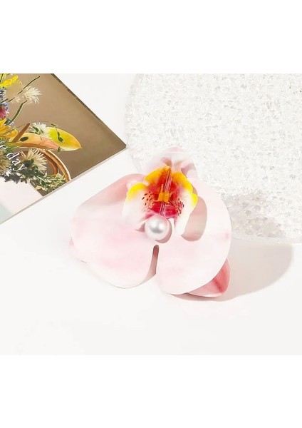 Orkide Çiçeği Aloha Model Pastel Trend Renkler Pens Toka(1 Adet) fiyatları