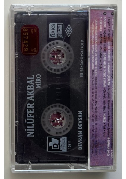 Nilüfer Akbal Miro Kaset (Orjnal Dönem Baskı Kaset)