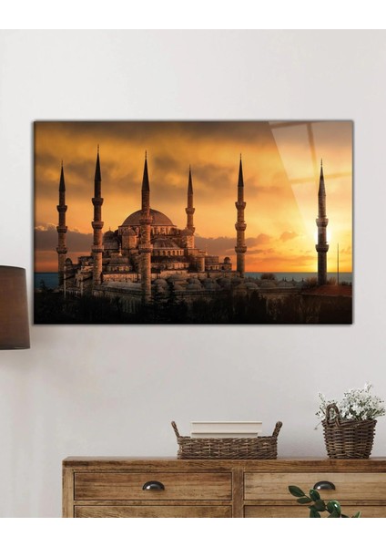 Sultanahmet Cami Cam Tablo Hediyelik Büyük Tablo Ev Ofis Dekoru fiyatları