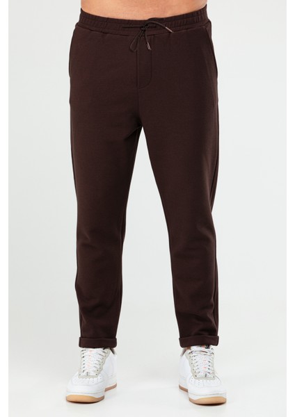 Kahverengi Regular Pamuklu Erkek Spor Pantolon Xd0415