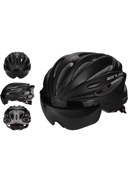 Kırmızı Beyaz Lens Stili Gub K80 Plus Kask Adsorpsiyon Mıknatıs Gözlük Dahili Kalıplı Mtb Yol Bisikleti Kaskı Erkek Güvenli Kadın Bisiklet Kaskı (Yurt Dışından)