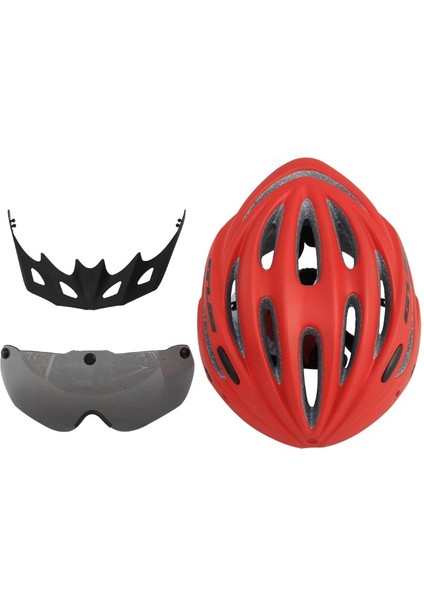 Kırmızı Beyaz Lens Stili Gub K80 Plus Kask Adsorpsiyon Mıknatıs Gözlük Dahili Kalıplı Mtb Yol Bisikleti Kaskı Erkek Güvenli Kadın Bisiklet Kaskı (Yurt Dışından)