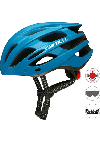 Mavi Stil 52-62CM Yeni Cairbull Yeni Otoyol Dağ Bisikleti Sürme Kaskı Konfigürasyon Kuyruk Işığı Şapka Kanat Gözlükleri Mtb Kaskı Bisiklet Ekipmanı (Yurt Dışından)