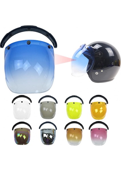 No.8 Tarzı Kask Camı Açık Yüz Motosiklet Kaskı Yüz Koruyucu Açık Yüz Motosiklet Kaskı Kabarcık Yüz Kalkanı Bisiklet Kaskı Yüz Koruyucu (Yurt Dışından) fiyatları