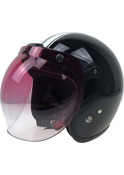 No.8 Tarzı Kask Camı Açık Yüz Motosiklet Kaskı Yüz Koruyucu Açık Yüz Motosiklet Kaskı Kabarcık Yüz Kalkanı Bisiklet Kaskı Yüz Koruyucu (Yurt Dışından) indirimleri