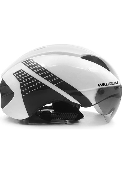 Renk 7 Stili E 54-58CM Walgun Aero Bisiklet Kaskı Yol Bisiklet Kaskları Lens Gözlük Şemsiye Zaman Deneme Tt Triatlon Bisiklet Kaskı Erkek Kadın Güvenlik Kaskı (Yurt Dışından)