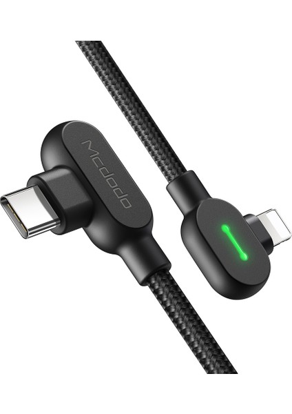 Düğme Serisi 1.2m Usb-C Erkek-Lightning 8pin Erkek Pd Şarj Kablosu, iPhone iPad Ipod için LED Gösterge Işığı ile (Yurt Dışından)