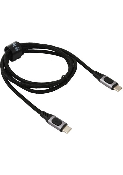 IPhone 15 Serisi için 100 W 5A Tip-C Erkek-Tip-C Erkek Pd Hızlı Şarj Kablosu 1.5 M Örgülü Veri Şarj Kablosu Huawei için (Yurt Dışından)