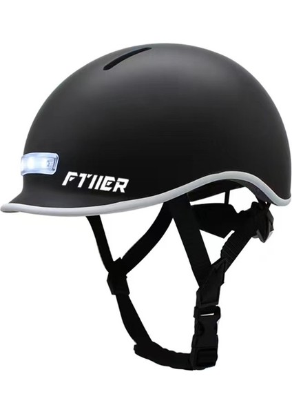 Siyah Stil 58-62 Bisiklet Bisiklet Kaskı Aydınlatmalı Uyarı Işığı Kaskı Motorlu Bisiklet Bisiklet Mtb Yol Elektrikli Scooter Denge Arabası Casco Güvenlik Kapağı (Yurt Dışından)