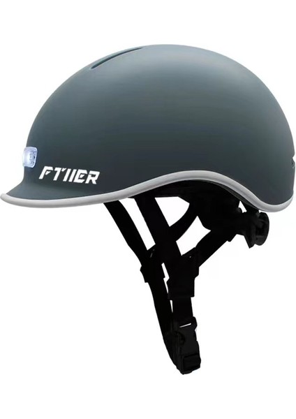Siyah Stil 58-62 Bisiklet Bisiklet Kaskı Aydınlatmalı Uyarı Işığı Kaskı Motorlu Bisiklet Bisiklet Mtb Yol Elektrikli Scooter Denge Arabası Casco Güvenlik Kapağı (Yurt Dışından)
