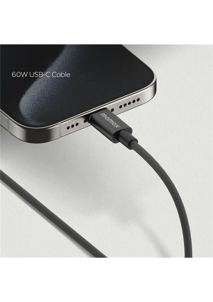 Elite 1,5 M USB C-Usb C Pd 60W Hızlı Şarj Tel Naylon Örgülü Veri Kablosu-Titanyum Altın (Yurt Dışından)
