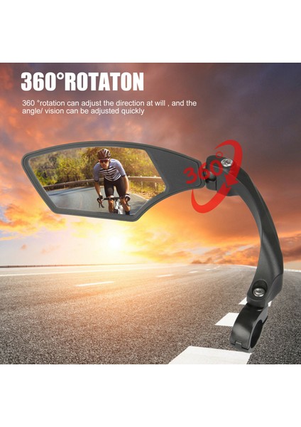 Plastik Sol Stil 360 Derece Dönebilen Bisiklet Geniş Açılı Arka Reflektör Ayarlanabilir Scooter E Bisiklet Aynası Bisiklet Direksiyon Arka Görüş Aynası (Yurt Dışından) fiyatları