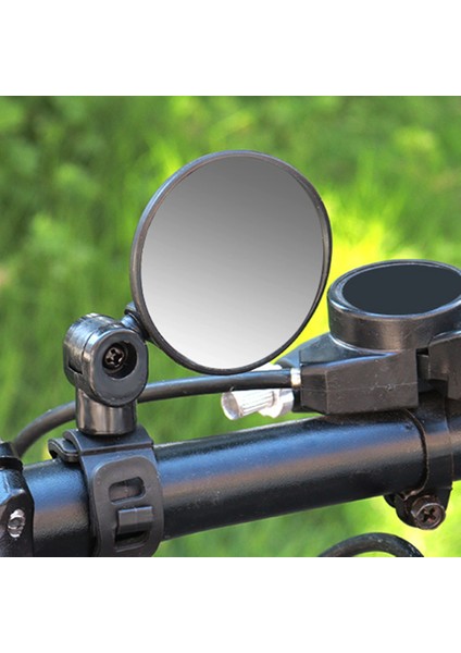 Bisiklet Aynası Evrensel Sol Sağ Monte Konveks Veya Düz Lens Arka Görünüm Reflektör Açı Ayarlı Için mm (Yurt Dışından)