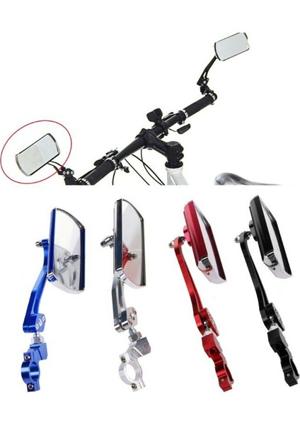 Gümüş 1pc Tarzı Bisiklet Döner Arka Görüş Aynası Bisiklet Alüminyum Alaşımlı 360 Derece Dönebilen Ayarlanabilir Direksiyon Aynası (Yurt Dışından) modelleri
