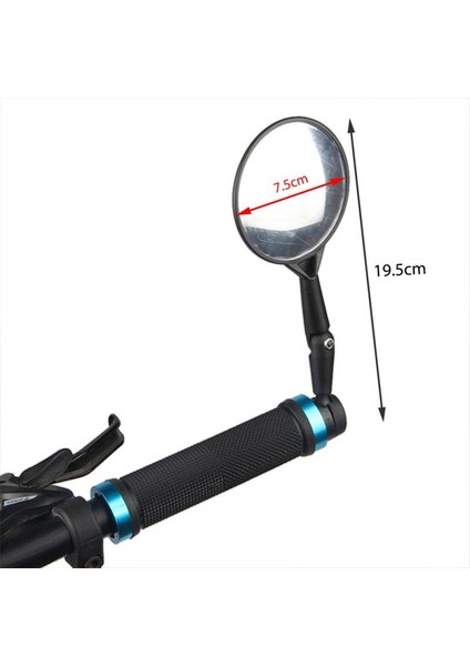 No.1 Stili Dağ Bisikleti Aksesuarları Universal Ayarlanabilir Dönebilen Geniş Açılı Mtb Yol Bisikleti Ayna Silikon Jel Bisiklet Gidon Arka Görünüm Aynaları (Yurt Dışından)