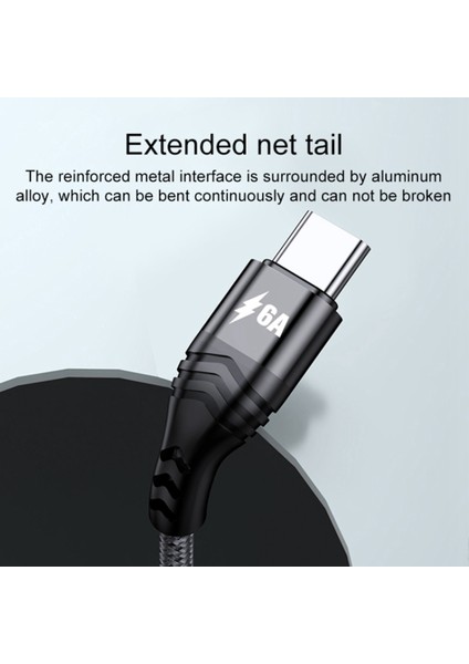 1,2 M 4'ü 1 Arada 66 W Usb'den 8pin+Mikro Usb+Çift Tip-C Çok Çıkışlı Hızlı Şarj Şarj Kablosu-Siyah (Yurt Dışından)