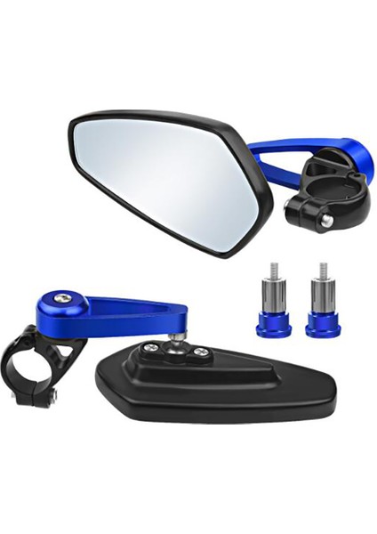 1 Çift Mavi Set Stili Motosiklet Yan Ayna Evrensel Alüminyum Alaşım Bisiklet Motosiklet Arka Görüş Aynası Elektrikli Bisiklet Motor Bisiklet Modifikasyonu (Yurt Dışından)