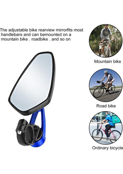 1 Çift Mavi Set Stili Motosiklet Yan Ayna Evrensel Alüminyum Alaşım Bisiklet Motosiklet Arka Görüş Aynası Elektrikli Bisiklet Motor Bisiklet Modifikasyonu (Yurt Dışından) modelleri