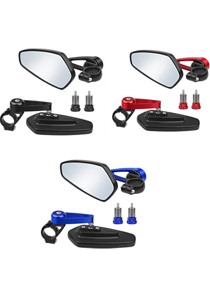 1 Çift Mavi Set Stili Motosiklet Yan Ayna Evrensel Alüminyum Alaşım Bisiklet Motosiklet Arka Görüş Aynası Elektrikli Bisiklet Motor Bisiklet Modifikasyonu (Yurt Dışından) indirimleri