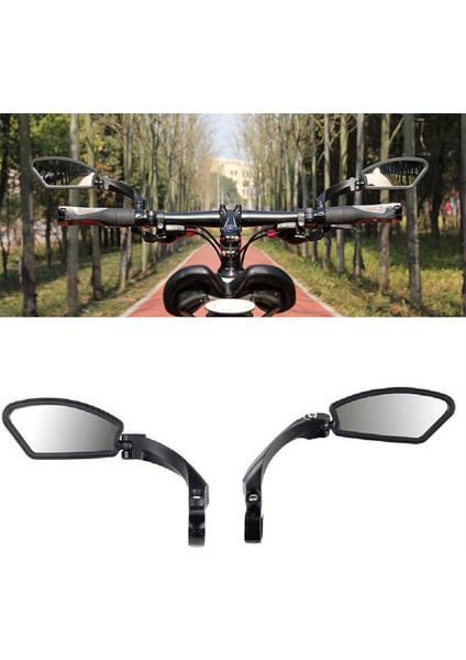 Rechts Tarzı Solasağ Bisiklet Arka Görüş Aynaları Siyah Evrensel 3D Elektrikli Bisiklet De Için Çaplı Direksiyon Simidi (Yurt Dışından)