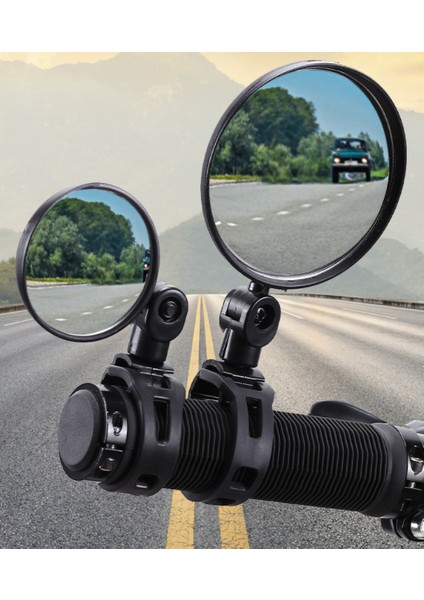 S Tarzı Bisiklet ve Motorsiklet Için Evrensel Bisiklet Aynası, Bisiklet Sürmek ve Bisiklet Turu Için 360 Derece Dönebilen ve Ayarlanabilir Ayna (Yurt Dışından)