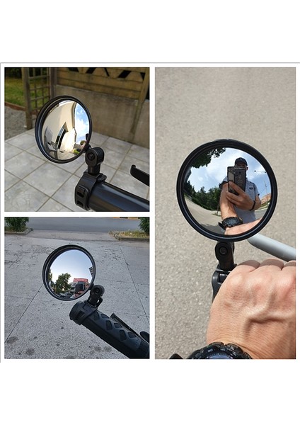 S Tarzı Bisiklet ve Motorsiklet Için Evrensel Bisiklet Aynası, Bisiklet Sürmek ve Bisiklet Turu Için 360 Derece Dönebilen ve Ayarlanabilir Ayna (Yurt Dışından)