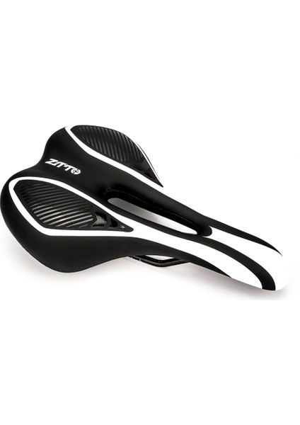 Siyah-Beyaz Tarzı Ztto Rahat Kalın Yastıklı Bisiklet Koltuğu Mtb Hollow Nefes Alabilir Yarış Yumuşak Pu Döngü Geniş Büyük Dağ Yol Bisikleti Koltuğu (Yurt Dışından)