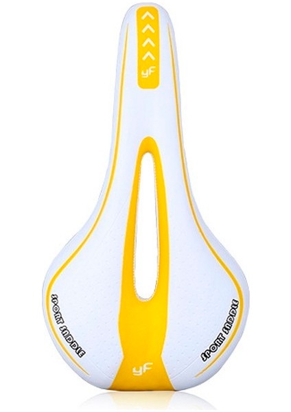 Beyaz Sarı Tarzı Silikon Jel Ekstra Yumuşak Bisiklet Mtb Koltuk Yastığı Bisiklet Hollow Koltuk Bisiklet Aksesuarları (Yurt Dışından)