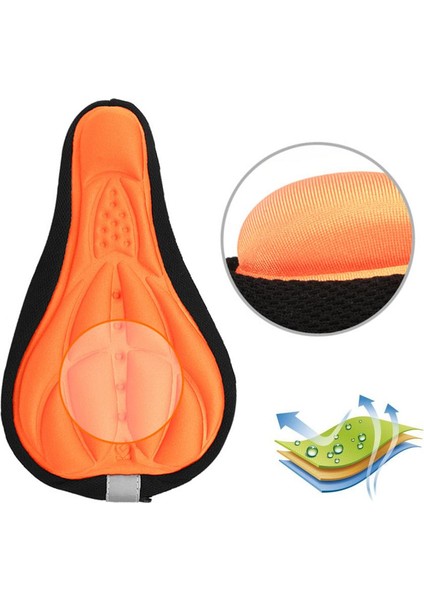 Turuncu Tarzı Bisiklet Koltuk Ped Astarı Nefes Alabilir Bisiklet Koltuk Yastığı Kapak 3D Silikon Sünger Yastık Dağ Bisiklet Koltuk Kılıfı Bisiklet Sele (Yurt Dışından) fırsatları