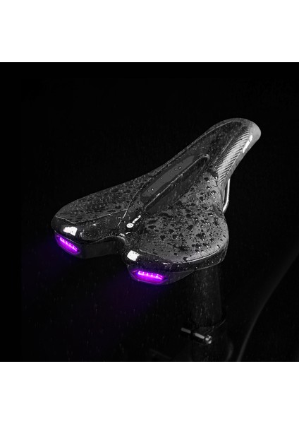 Siyah Stil Yol Bisikleti Koltuğu Mtb Bisiklet Koltuğu Uyarı Stop Lambalı USB Şarjlı Pu Nefes Alabilen Yumuşak Koltuk Yastığı Dağ Bisikleti Yarışı (Yurt Dışından) modelleri
