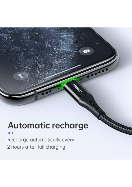 Mdd 1.2m Usb-C-Lightning 8pin Erkek Pd Şarj Kablosu iPhone iPad Ipod için Akıllı Otomatik Bağlantı Kesme (Yurt Dışından)