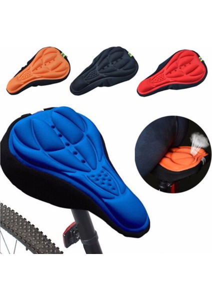 Kırmızı Stil Mtb Dağ Bisikleti Bisikleti Kalın Ekstra Konfor Ultra Yumuşak Silikon 3D Jel Ped Minder Kapak Bisiklet Koltuk Koltuğu 4 Renk (Yurt Dışından)